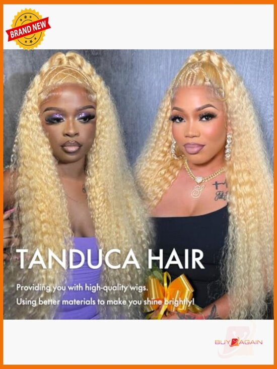 Human Hair Lace Front Wig 30 Inch Deep Wave 200% Density Pre Plucked main image 6